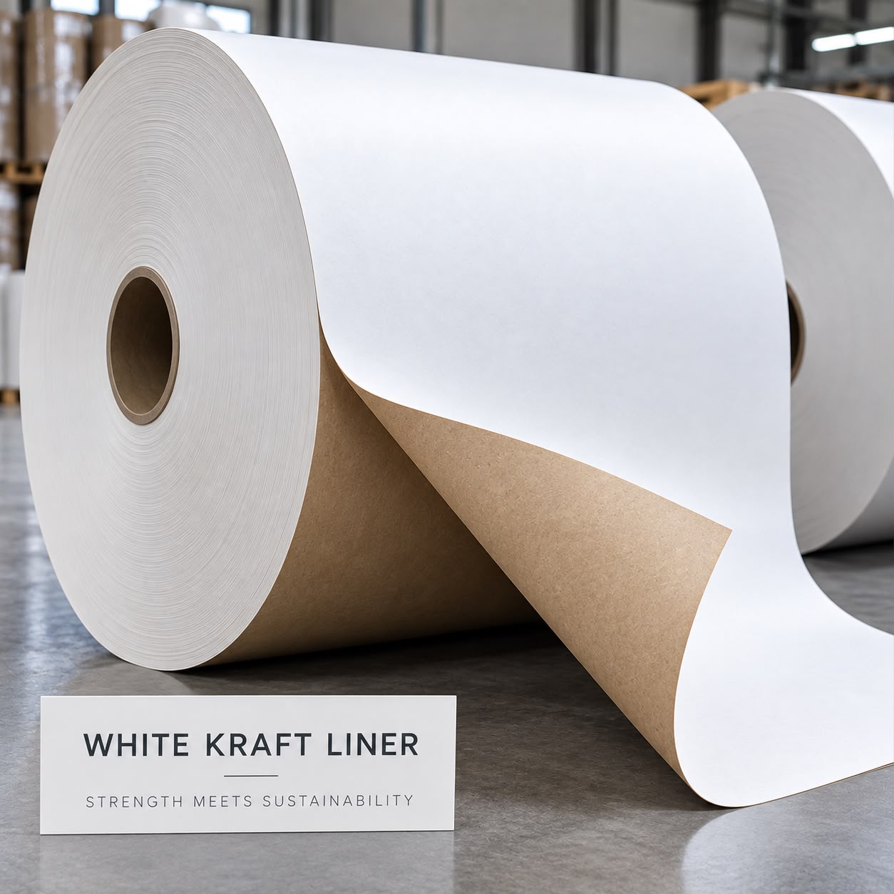White kraft liner roll